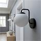 Aplique de Pared CINTIA Metal Negro C/T Blanco Mate 1 Luz