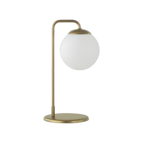 Lámpara de Mesa Oro y Cristal Blanco | Serie CINTIA