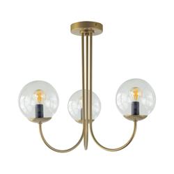 Lámpara de Techo Oro Cristales Transparentes | Serie CINTIA