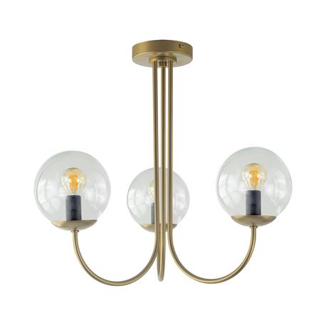 Lámpara de Techo Oro Cristales Transparentes | Serie CINTIA