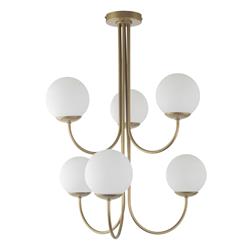 Lámpara de Techo Oro y Tulipas Blancas | Serie CINTIA