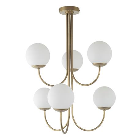 Lámpara de Techo Oro y Tulipas Blancas | Serie CINTIA