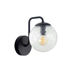 Aplique de Pared Negro y Bicos Transparente | Serie CINTIA