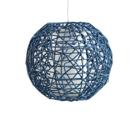 COLGANTE RATTAN COLOR AZUL D30