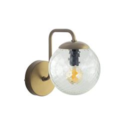 Aplique de Pared Oro y Bicos Transparente | Serie CINTIA