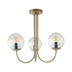 Lámpara de Techo Oro y Bicos Transparentes | Serie CINTIA