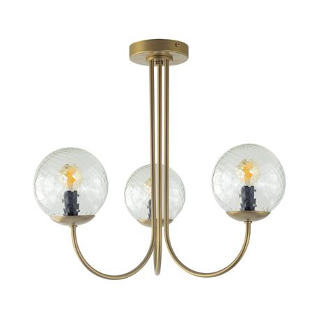 Lámpara de Techo Oro y Bicos Transparentes | Serie CINTIA