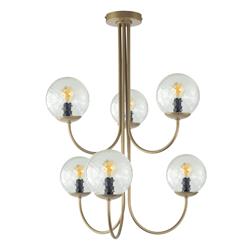 Lámpara de Techo Oro y Bicos Transparentes | Serie CINTIA