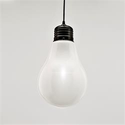 COLGANTE ERIC BULB 1 LUZ OPAL BLANCO D30