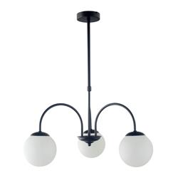 Lámpara de Techo Negra Cristales Blancos | Serie ELOISE