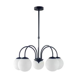 Lámpara de Techo Negra Tulipas Blancas | Serie ELOISE