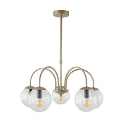 Lámpara de Techo Negra Tulipas Transparentes | Serie ELOISE