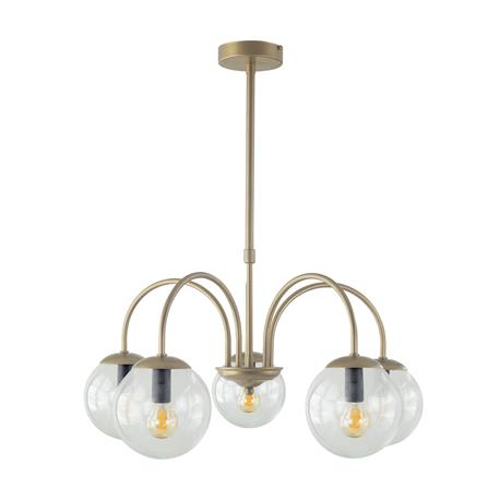 Lámpara de Techo Negra Tulipas Transparentes | Serie ELOISE