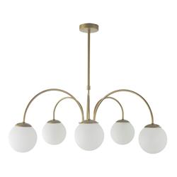 Lámpara de Techo Oro Vidrios Blancos | Serie ELOISE