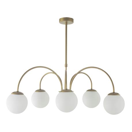 Lámpara de Techo Oro Vidrios Blancos | Serie ELOISE