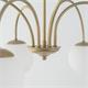 Lámpara de Techo Oro Vidrios Blancos | Serie ELOISE