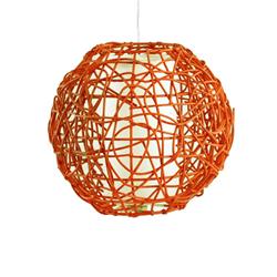 COLGANTE RATTAN COLOR NARANJA D30