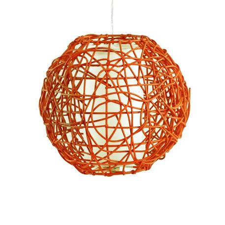 COLGANTE RATTAN COLOR NARANJA D30