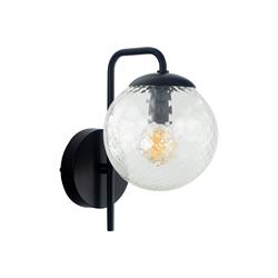 Aplique de Pared Negro y Bicos Transparentes | Serie ELOISE