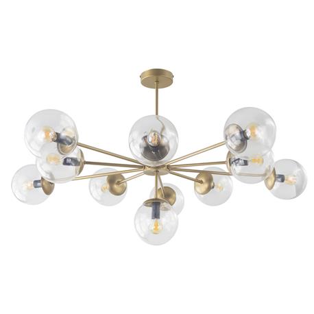 Lámpara de Techo Oro y Cristal Transparente | Serie PATRICIA