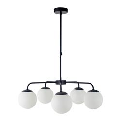 Lámpara de Techo Negra Cristales Blancos | Serie PATRICIA