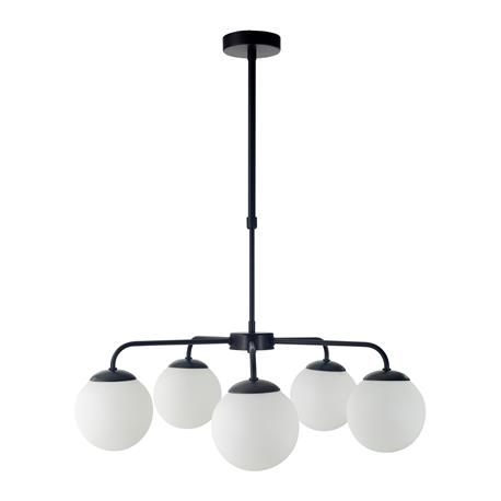 Lámpara de Techo Negra Cristales Blancos | Serie PATRICIA