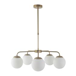 Lámpara de Techo Oro Cristales Blancos | Serie PATRICIA