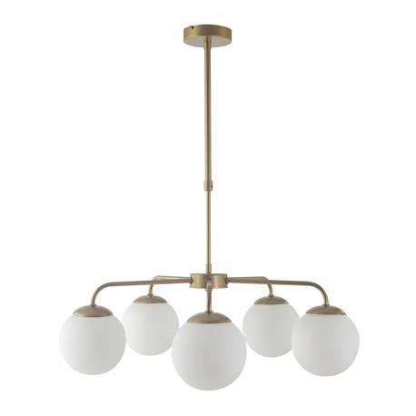 Lámpara de Techo Oro Cristales Blancos | Serie PATRICIA