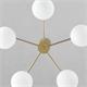 Lámpara de Techo Oro Cristales Blancos | Serie PATRICIA