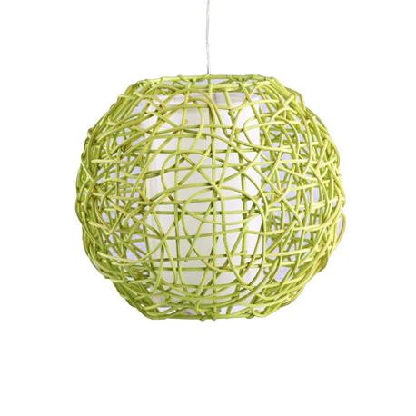 COLGANTE RATTAN COLOR VERDE D30