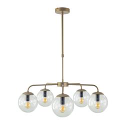 Lámpara de Techo Oro Cristal Transparente | Serie PATRICIA