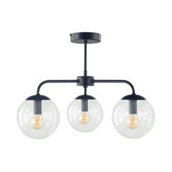 Lámpara de Techo Negro y Transparente | Serie SILVIA