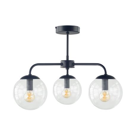 Lámpara de Techo Negro y Transparente | Serie SILVIA