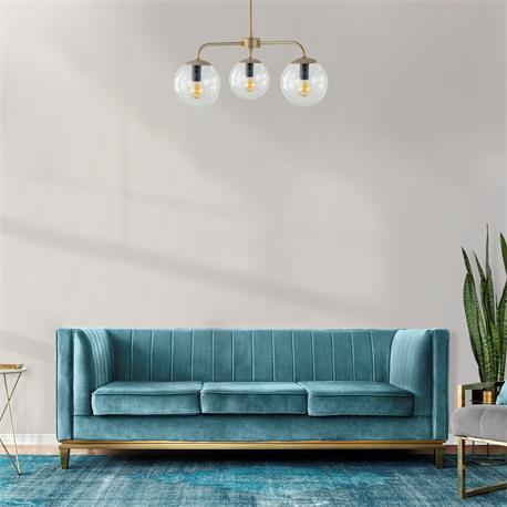 Lámpara de Techo Oro y Transparente | Serie SILVIA