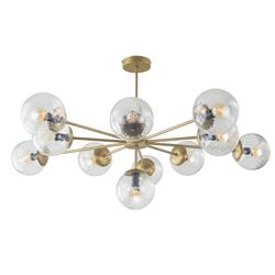 Lámpara de Techo Oro y Cristales Bicos | Serie PATRICIA