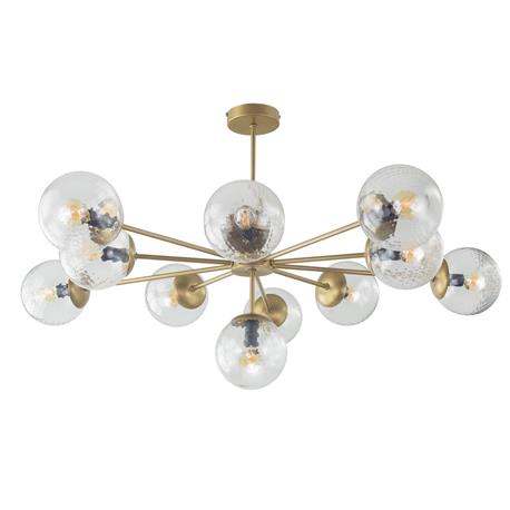 Lámpara de Techo Oro y Cristales Bicos | Serie PATRICIA