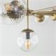 Lámpara de Techo Oro y Cristales Bicos | Serie PATRICIA