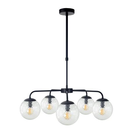 Lámpara de Techo Negra y Cristales Bicos | Serie PATRICIA