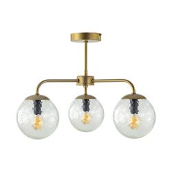 Lámpara de Techo Oro y Cristales Bicos | Serie SILVIA