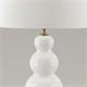 Lámpara de Mesa ISABELLA Cerámica Blanca Pantalla Blanca