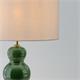 Lámpara de Mesa ISABELLA Cerámica Verde Pantalla Blanca