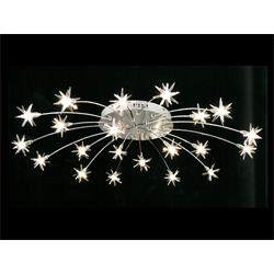 PLAFON ESTRELLAS CROMO G4 21 luces 20w