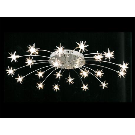 PLAFON ESTRELLAS CROMO G4 21 luces 20w