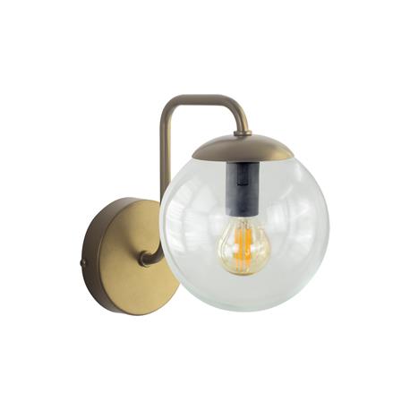 Aplique de Pared Oro y Cristal Transparente | Serie CINTIA