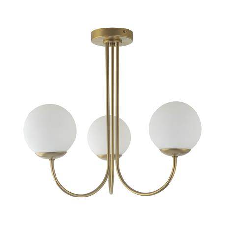 Lámpara de Techo Oro Cristales Blancos | Serie CINTIA