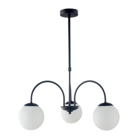 Lámpara de Techo Negra Cristales Blancos | Serie ELOISE