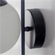 Aplique de Pared Negro y Cristal Blanco | Serie PATRICIA