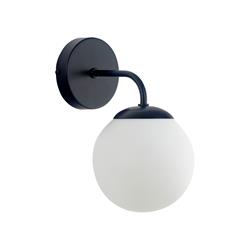 Aplique de Pared Negro y Cristal Blanco | Serie SILVIA