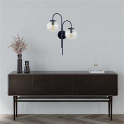 Aplique Doble Negro y Bicos Transparente | Serie CINTIA