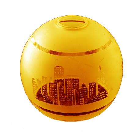 VIDRIO BOLA NEW YORK E14 14CM NARANJA